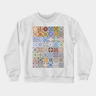 Set of 48 ceramic tiles patterns Crewneck Sweatshirt